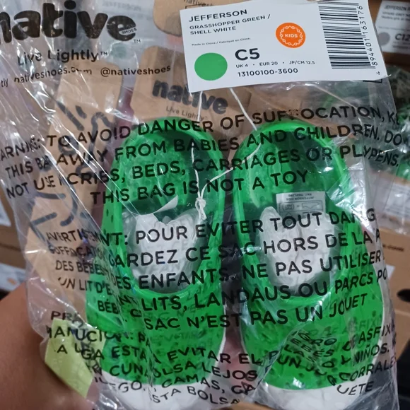 NATIVE Shoes Green Kids Toddler Jefferson Slip-On Shoes - Picture 7 of 8